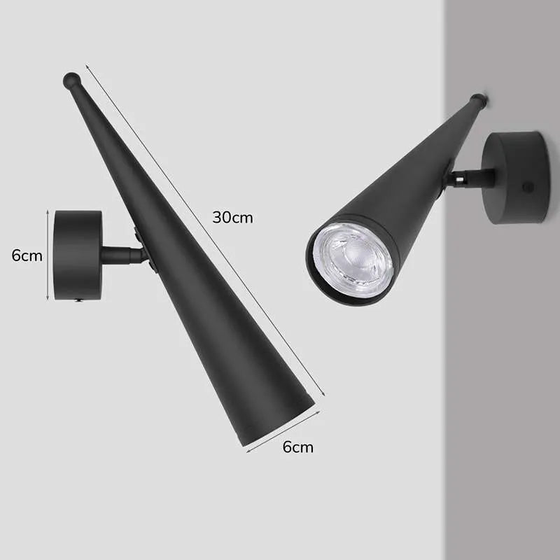 2 pack LED Innenwandbeleuchtung Kegelförmige GU10 Aluminium Downlight
