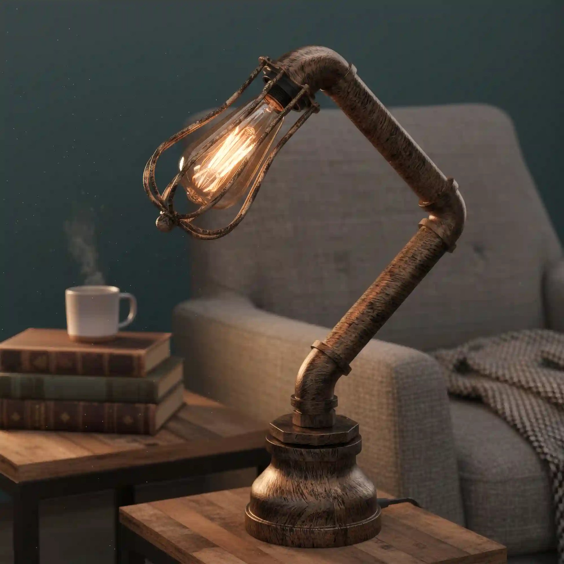 Wasserleitung tischlampen wohnzimmer