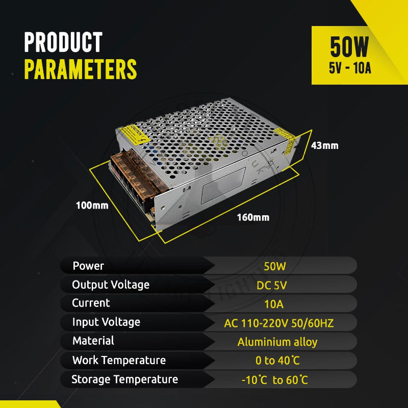 Zuverlässiges 50W 5V 10A Schaltnetzteil