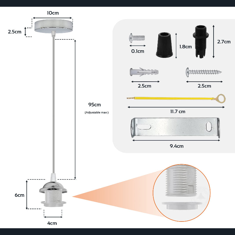 antike lampenfassung mit kabel