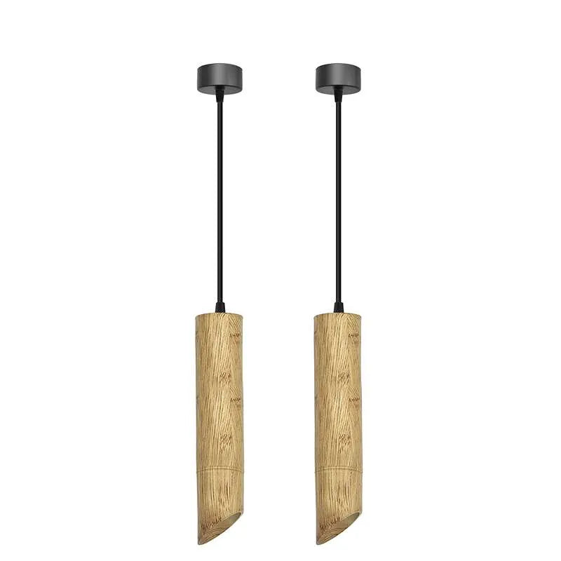 Bambus-Pendelleuchte mit dimmbarer GU10-Funktion, perfekt für Boho-Stil-Räume 
