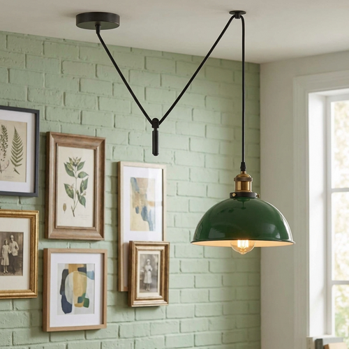Pendelleuchte Höhenverstellbar – Vintage Trichter Deckenlampe Küche | Ø 21cm | E27 ~3968