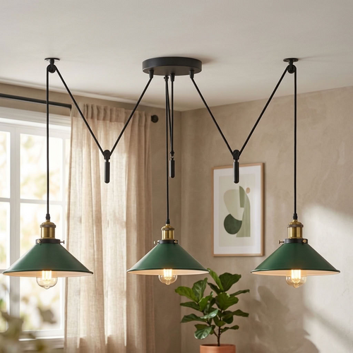 3-flammige Spinnenlampe – Dezentrale Vintage Industrie Hängelampe  | Ø22cm | E27 ~3332
