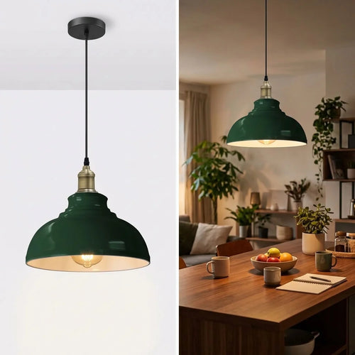 LEDSone Vintage Pendelleuchte Ø 29cm | Industrielle Hängelampe Küche E27~4130