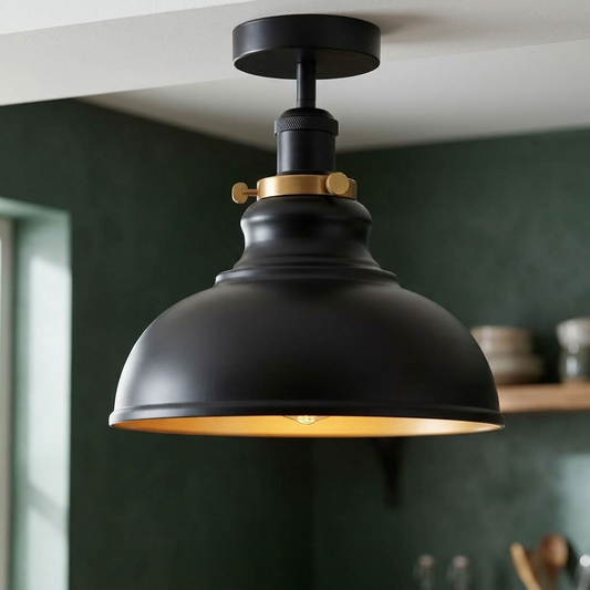 Vintage Bistro Deckenleuchte – Industrie Deckenlampe Esstisch | Ø 29cm | E27 ~4185