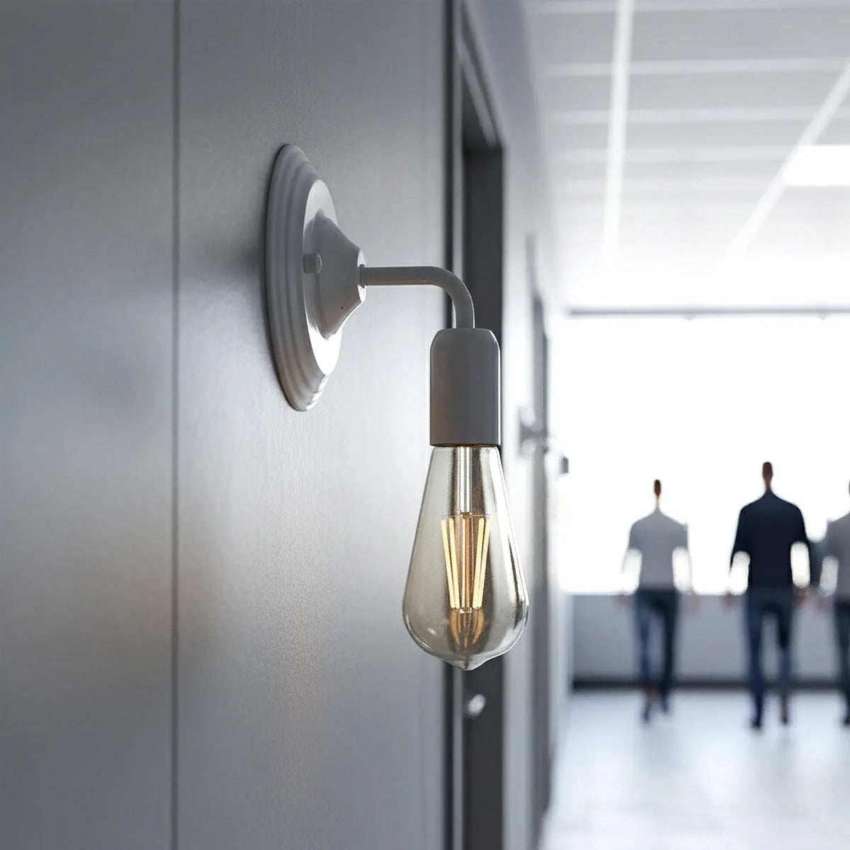 e27 industrielle wandlampe