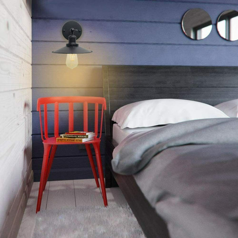 edison wandlampe metallschirm