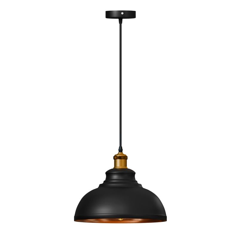 hängelampe schwarz gold industrial esstisch