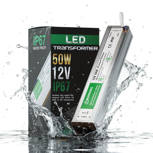 DC 12V 50W Wasserdicht LED Trafo Transformator Netzteil IP67 ~ 3338