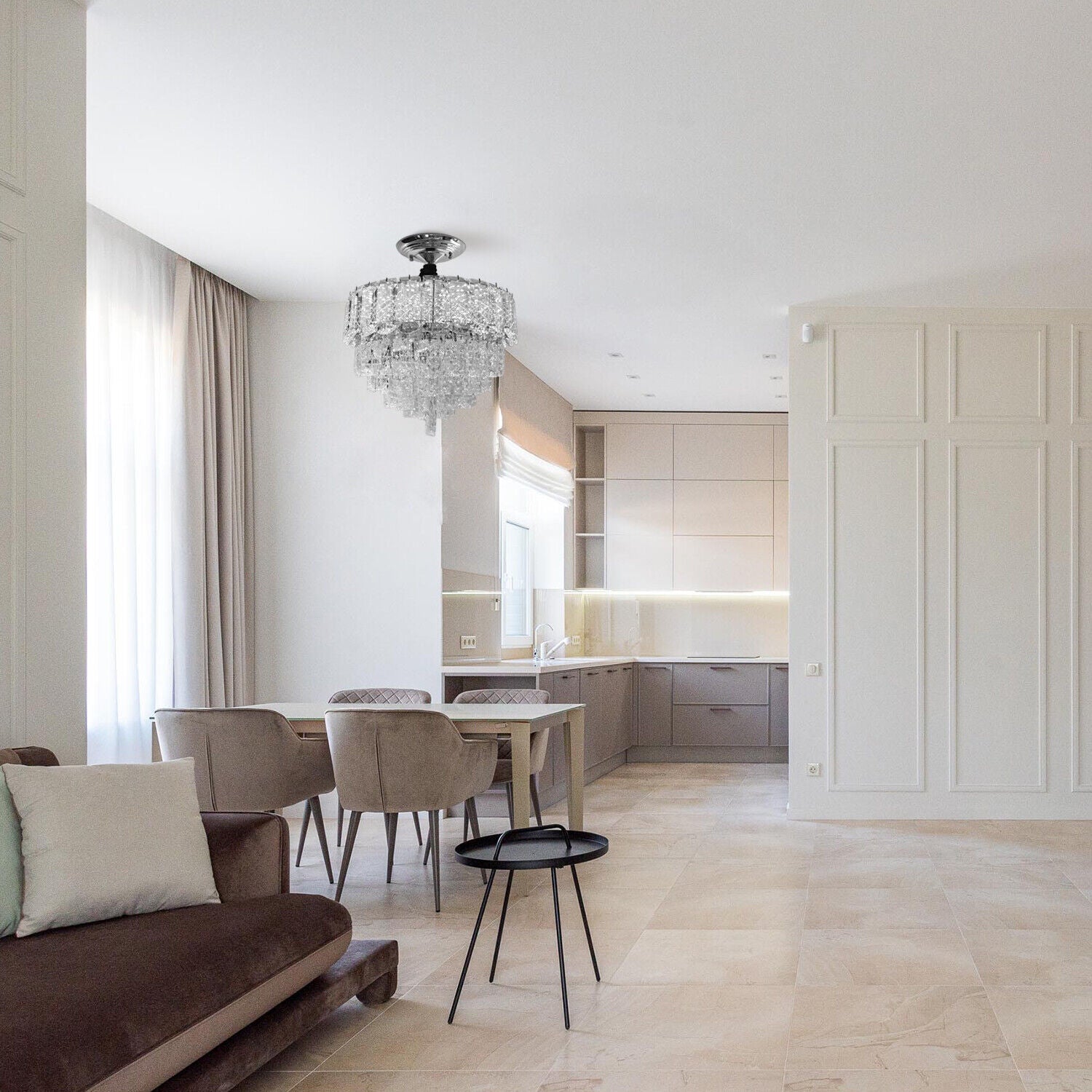 Murano Kronleuchter  Kristall Kerzen  LED Kompatibel