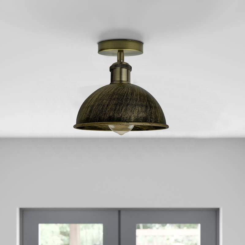 Moderne flache LED-Deckenleuchte aus Metall mit Kupferfinish