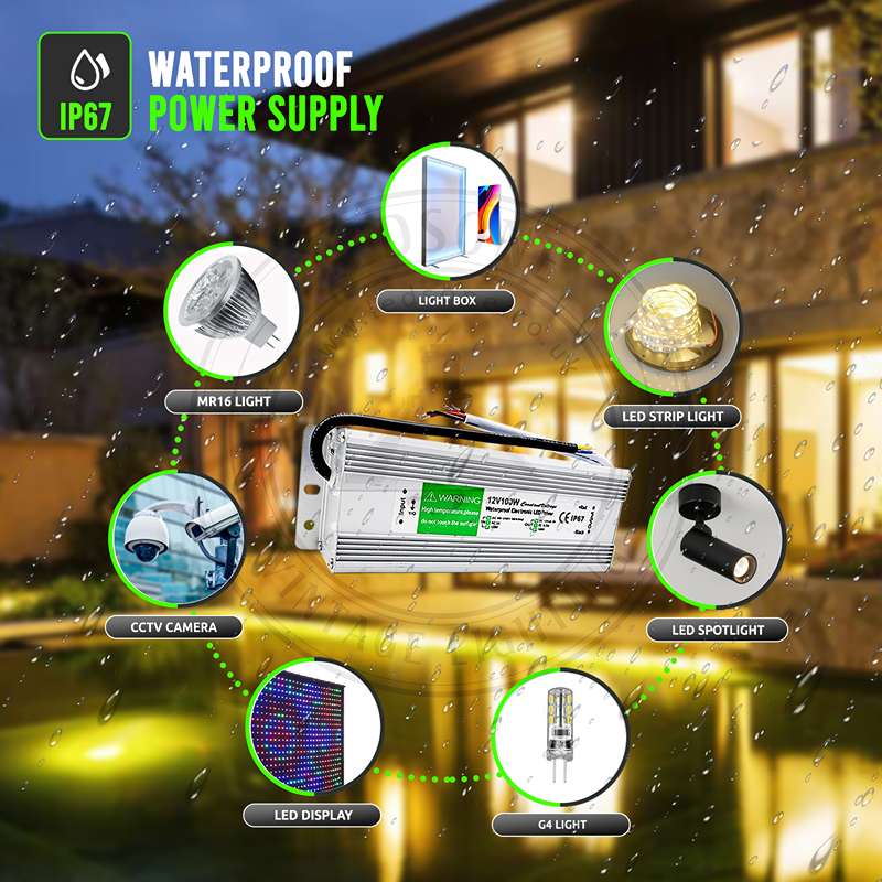 Die Funktion des wasserdichten DC12V IP67 36W LED-Treiber-Netzteiltransformators