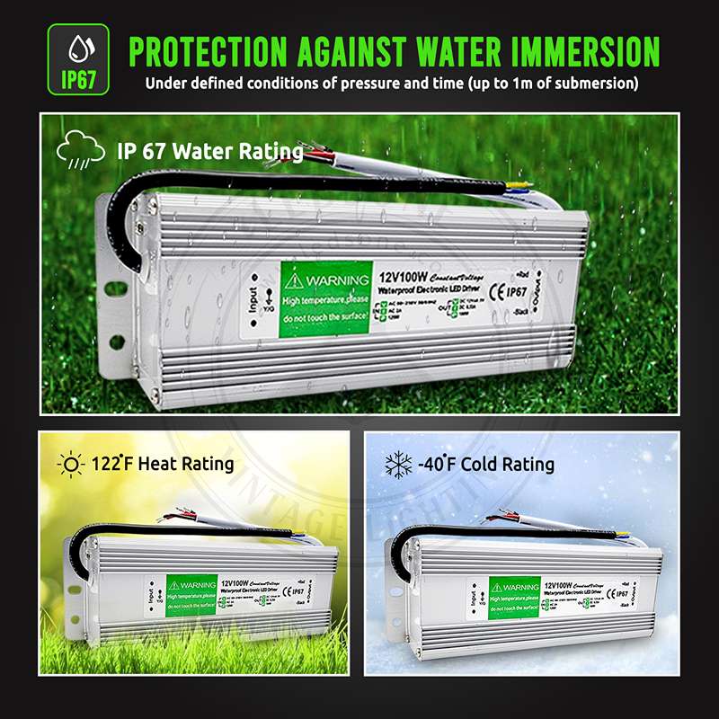 Die Funktion des wasserdichten DC12V IP67 36W LED-Treiber-Netzteiltransformators