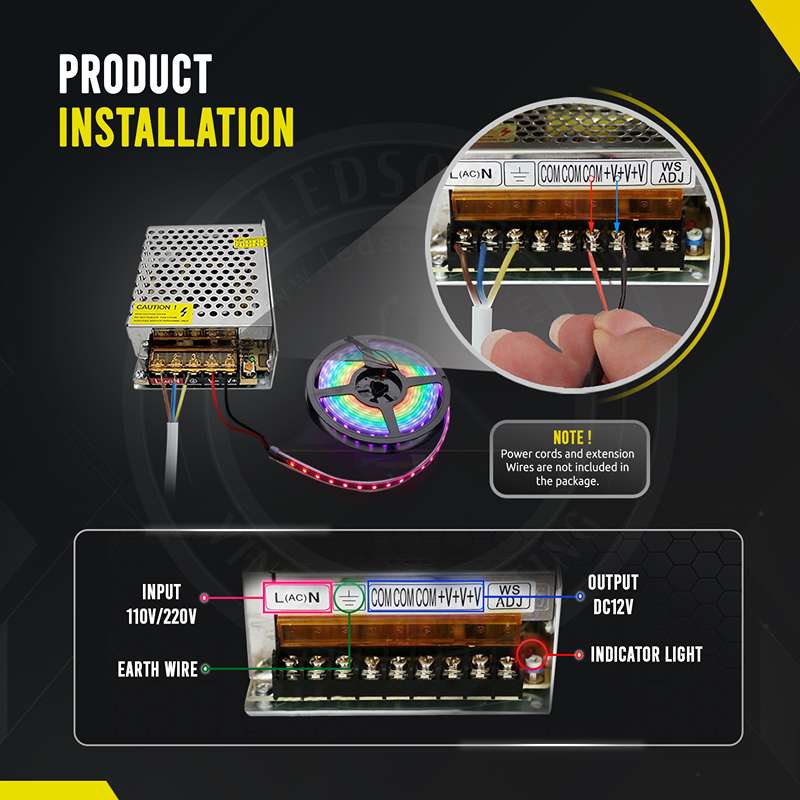 200W LED Trafo als zuverlässiges Netzteil


