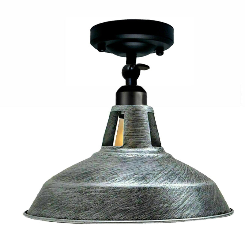 retro küchenlampe brushed silver