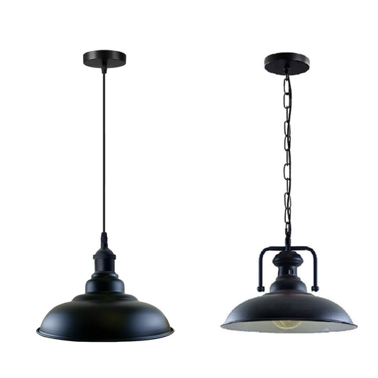Lampada a sospensione retrò nera per cucina, attacco E27 | Ø 32 cm ~ 3370