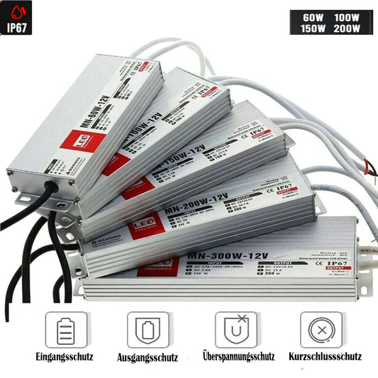 DC 12V LED trafo Netzteil treiber IP67 Wasserdicht ~1313