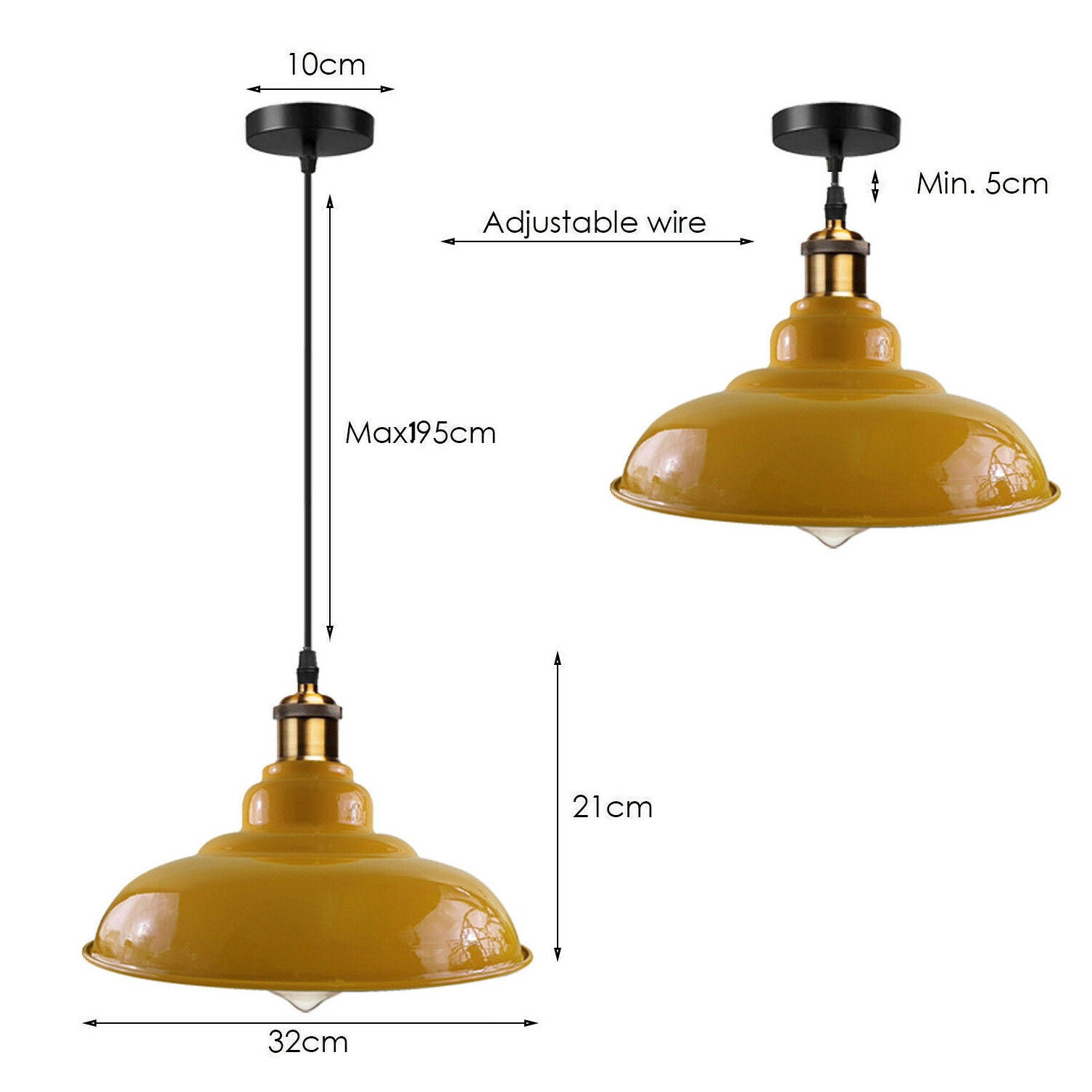 Gelb Pendelleuchten-Set - mehrere Stile