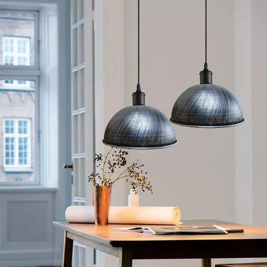 Paralumi per lampade a sospensione moderne da soffitto, facili da installare, in argento spazzolato da 210 mm ~2148