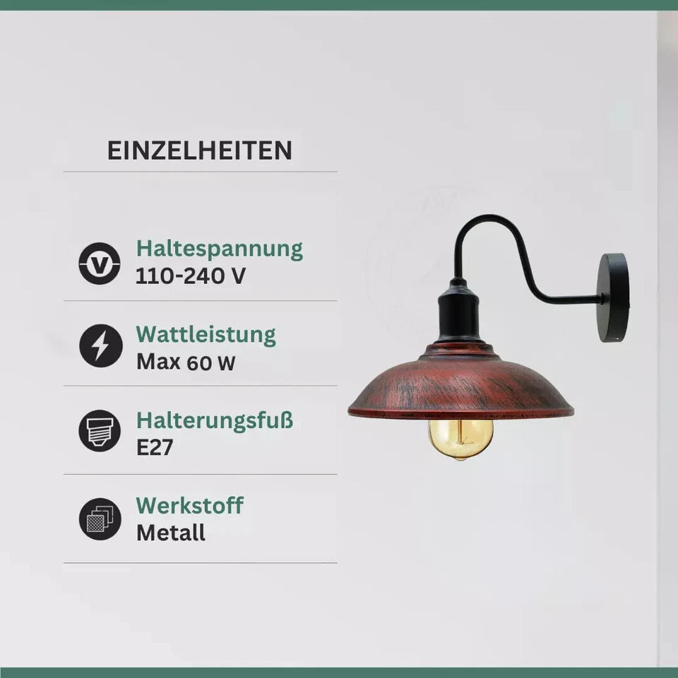 Wandleuchte Vintage für Esszimmer