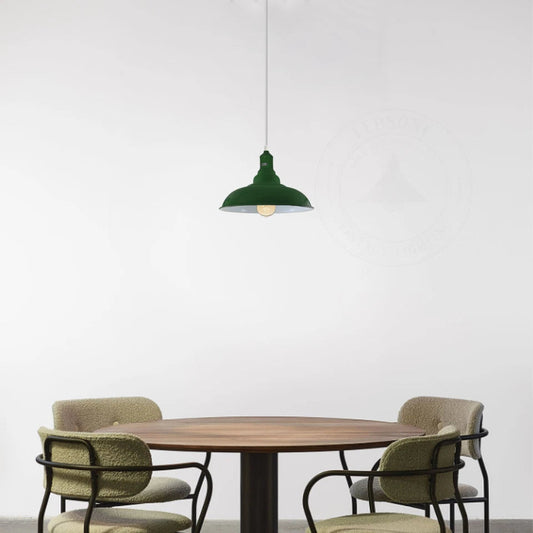 Pendelleuchte höhenverstellbar, green, Metall, E27 lampe~3007