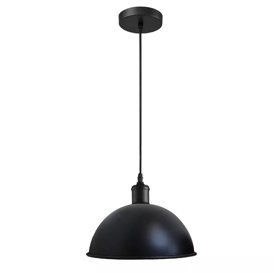 schwarze Retro Hängeleuchte Industrial Stil E27