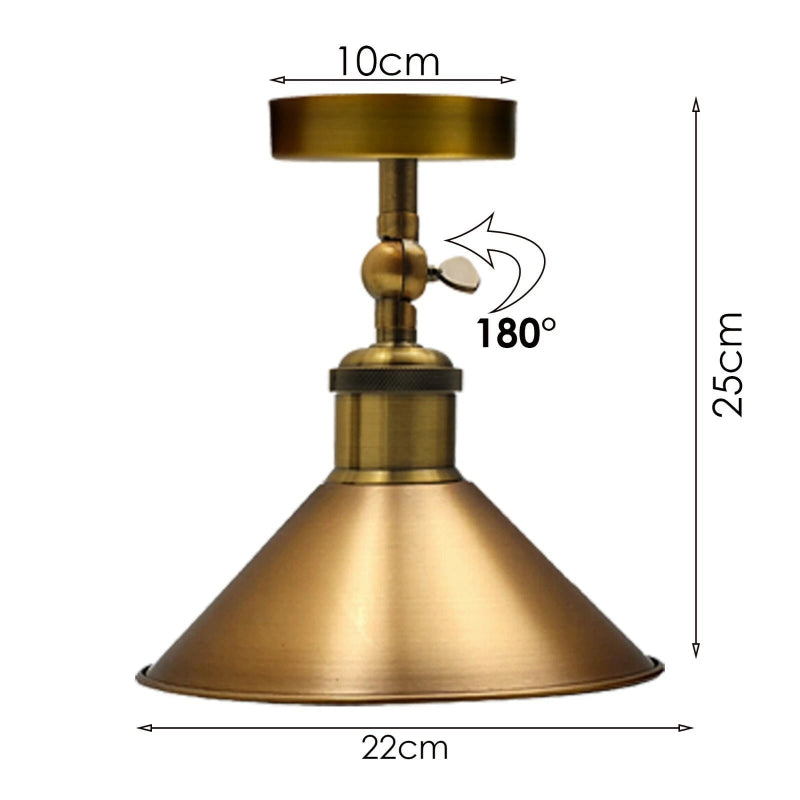 vintage deckenlampe mit kugelgelenk