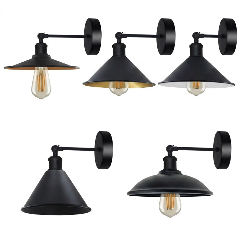 wandlampe industrial schwarz