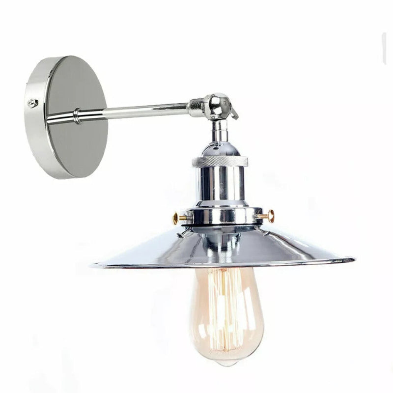 wandlampe mit flachem schirm 22cm durchmesser