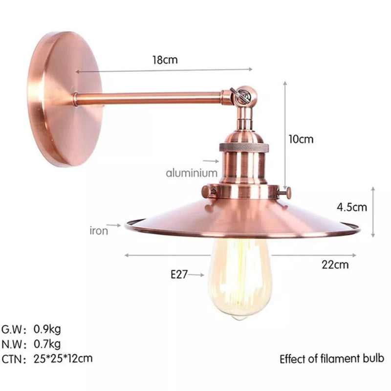 wandlampe size