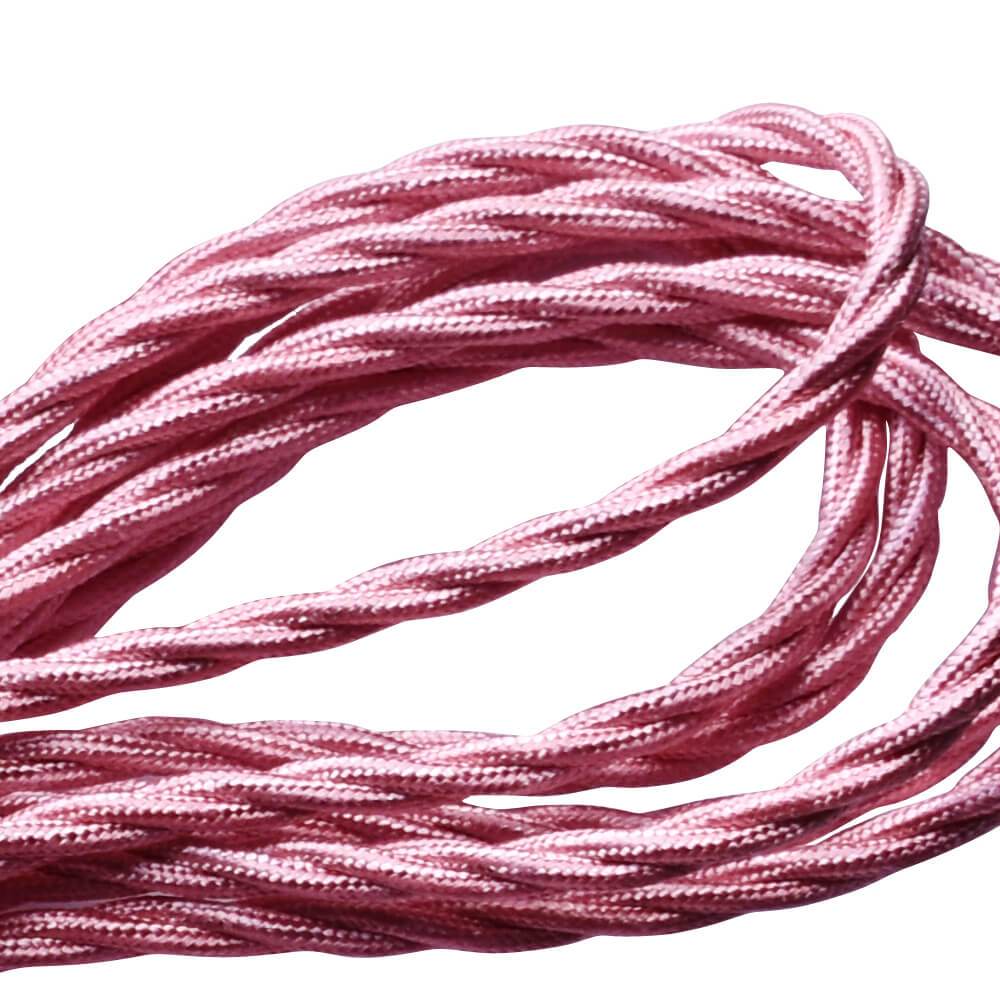 Modernes Stoffkabel Rosa 0,75mm² für Lampen