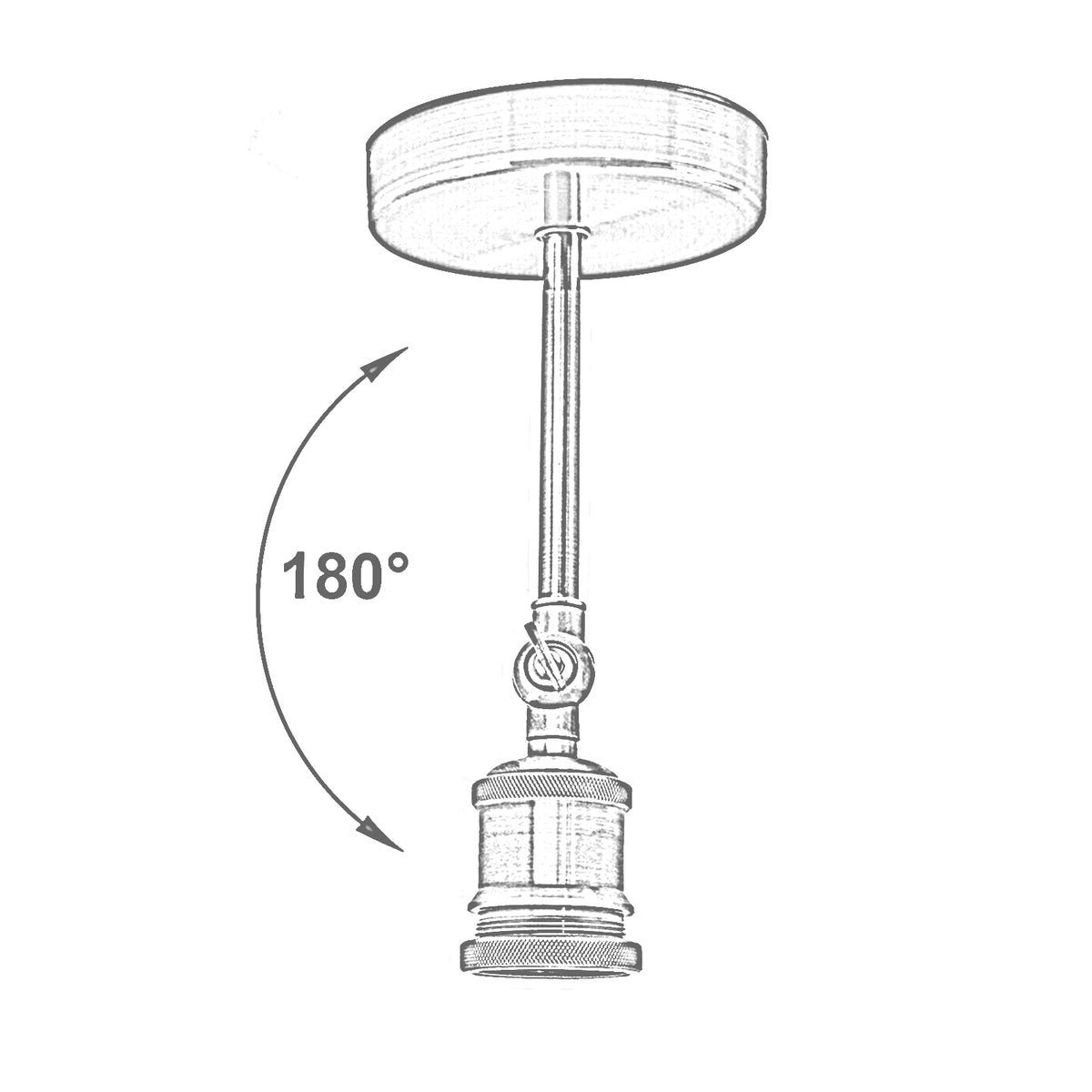 Wandleuchte mit richtungsverstellbarem Schalter Gelbmessing