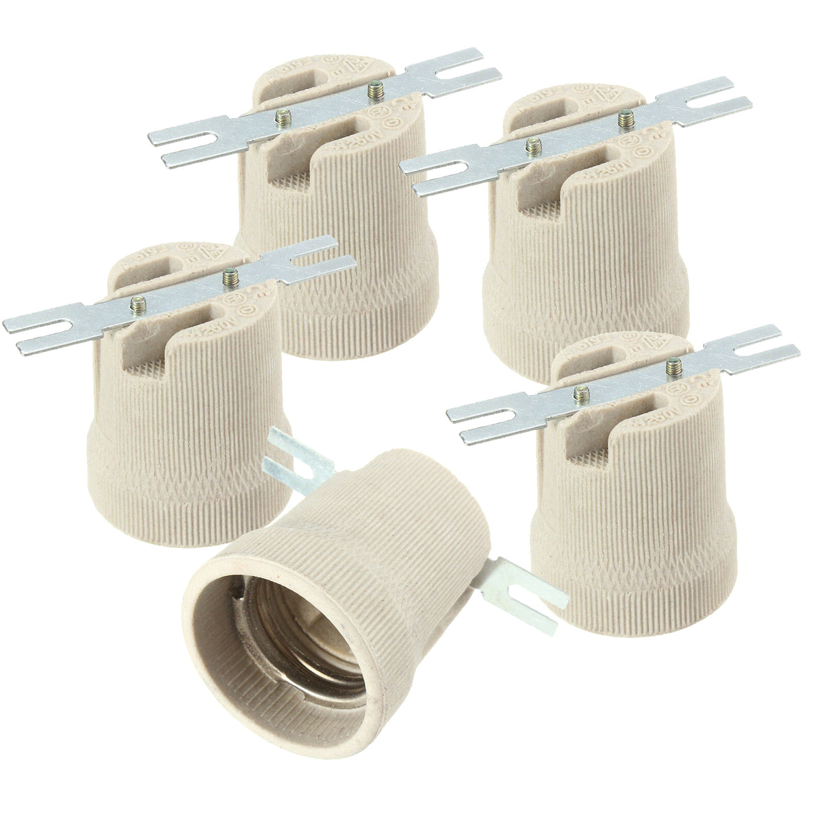 5 x Porzellan E27 Schraube Edison Bauernhof Arbeitsplatz Wärmebirnenhalter