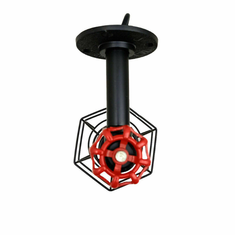 Retro Modern Industrial Vintage Style Pipe Cage Wandleuchte Wandleuchte Schwarz lidsone.com-2