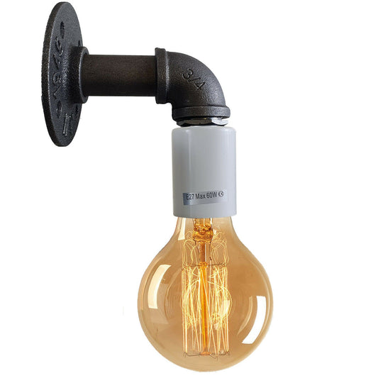 Moderne Industrielle Retro Vintage Rustikale Wandleuchte Wandleuchte Lampenfassung Weiß lidsone.com-1