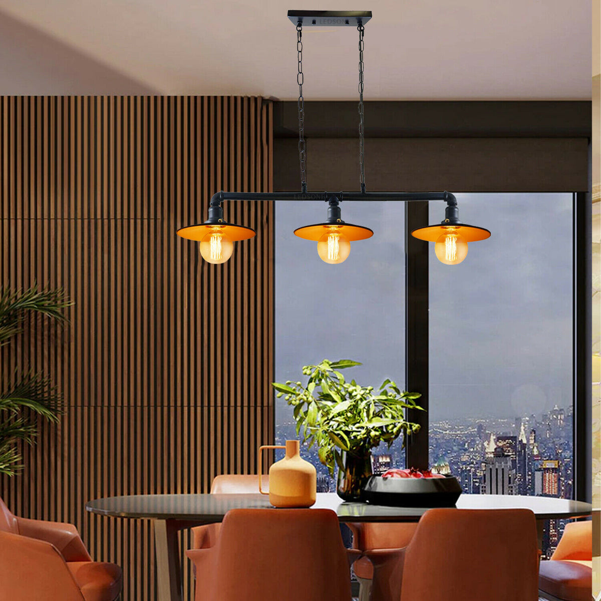 Retro Industrielle schwarze Farbe ohne Glühbirne flacher Schirm hängende Metalllampe Pendelleuchte