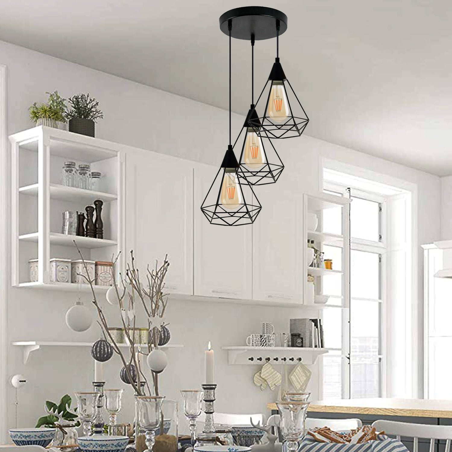 11 Steckdose Runde Basis Kreative Retro Vintage Geometric Cage Guard Sconce Loft Leuchte Moderne Innenbeleuchtung Pendelleuchte