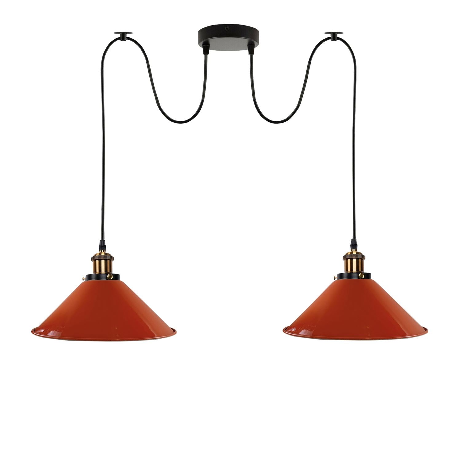 2-Wege Retro Industrie Deckenkabel E27 Hängelampe Pendelleuchte