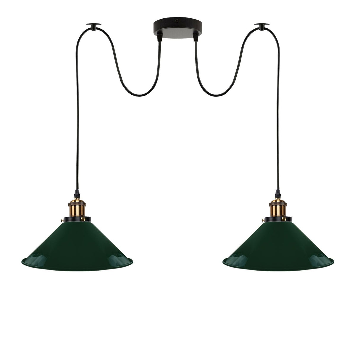 2-Wege-Retro-industrielle Decke Kabel E27 Hängelampe Pendelleuchte