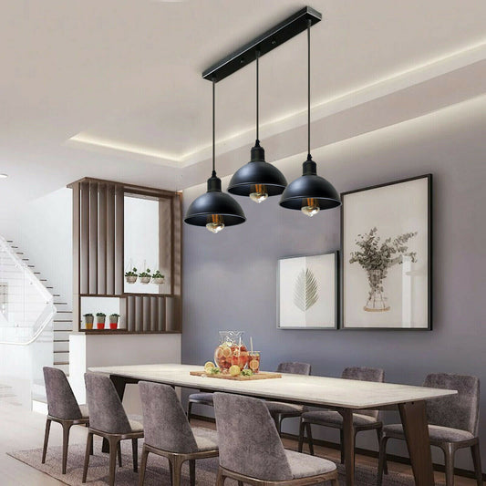 3 Kopf Pendelleuchte schwarz für Esszimmer