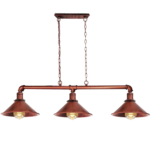 Modernes Retro-Pipe-Beleuchtungs-Deckenleuchten-Pendelset Rustic Red lidsone.com-1
