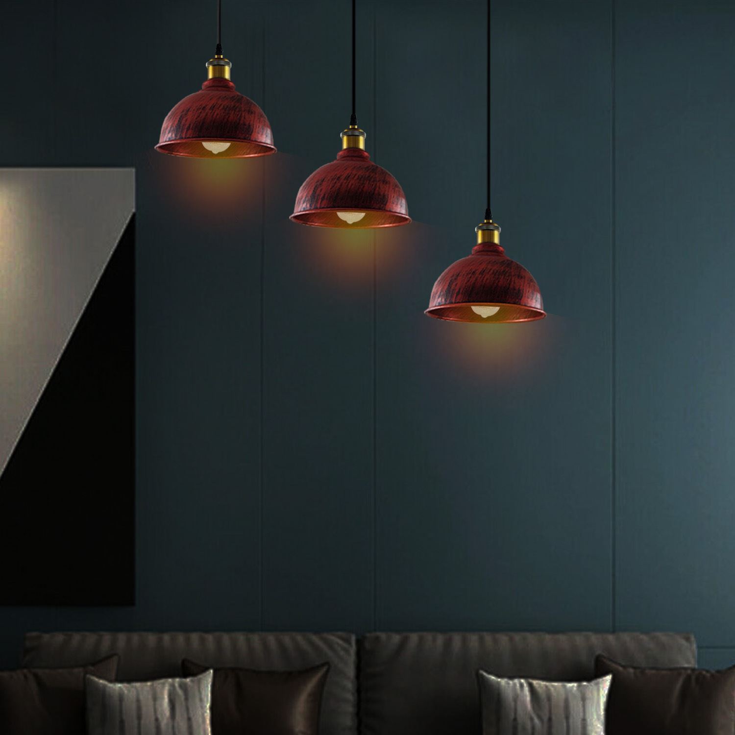 Vintage Industrieller gebürsteter Kupfer Indoor Hängende verstellbare Pendelleuchte Metall Becherkäfig Deckenleuchter für Bar, Keller, Schlafzimmer, Wintergarten