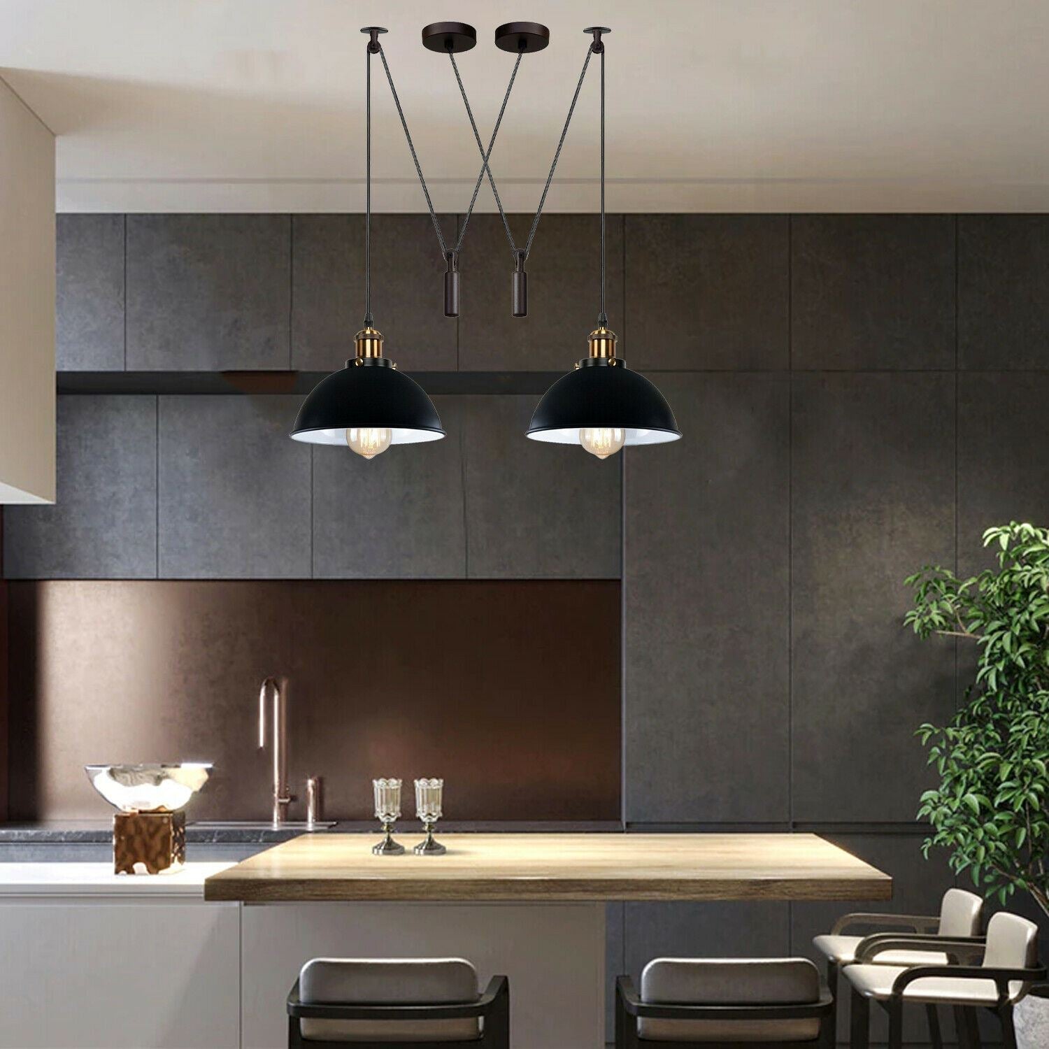 Retro Industrial Vintage Loft verstellbare Deckenleuchte aus Metall