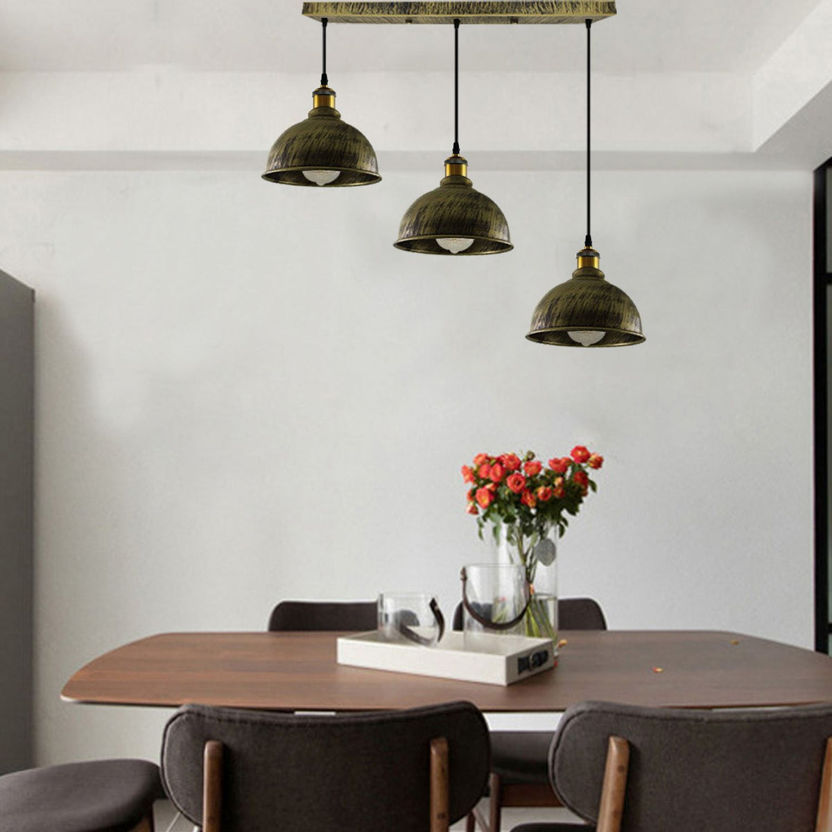 Vintage Industrieller gebürsteter Kupfer Indoor Hängende verstellbare Pendelleuchte Metall Becherkäfig Deckenleuchter für Bar, Keller, Schlafzimmer, Wintergarten