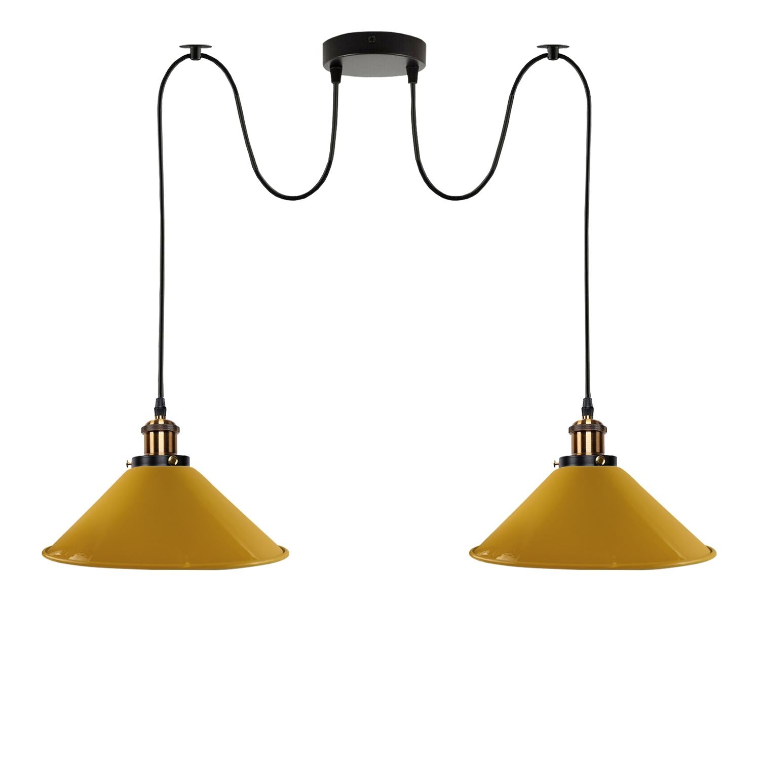 2-Wege-Retro-industrielle Decke Kabel E27 Hängelampe Pendelleuchte