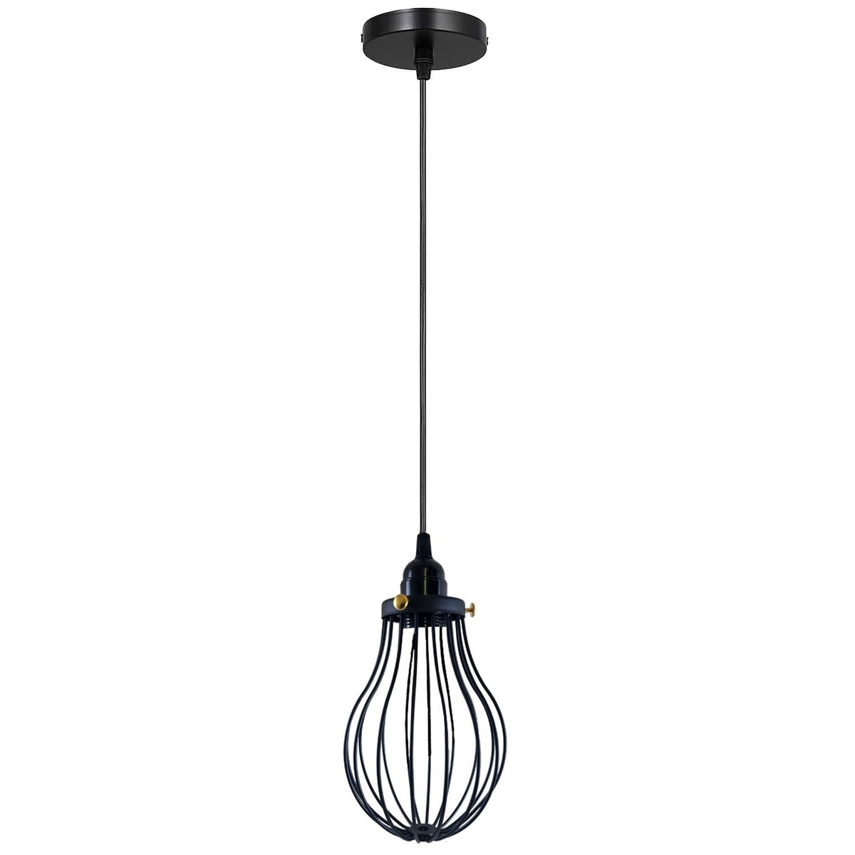 Retro Industrieller Schwarzer Indoor Hängende Verstellbare Pendelleuchte Große Vase Käfig Deckenleuchter