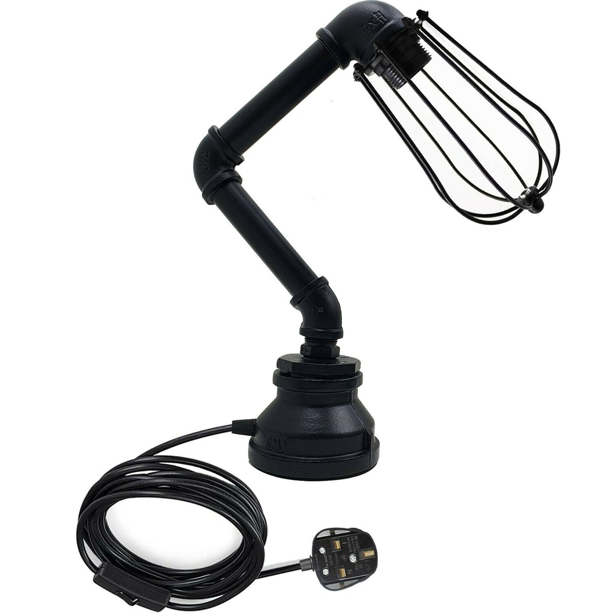 Industrial Plug-In Tischleuchte Steampunk Metall Indoor Stand Wasserpfeife Retro Beleuchtung lidsone.com