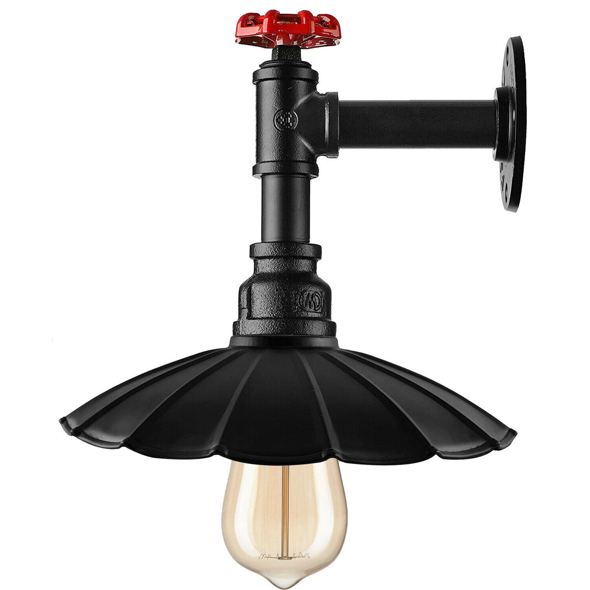 Industrieller Rohr-Licht-Regenschirm-Form-Schatten-Wand-Leuchter-Metalllampen-Armaturen für den Innenbereich lidsone.com