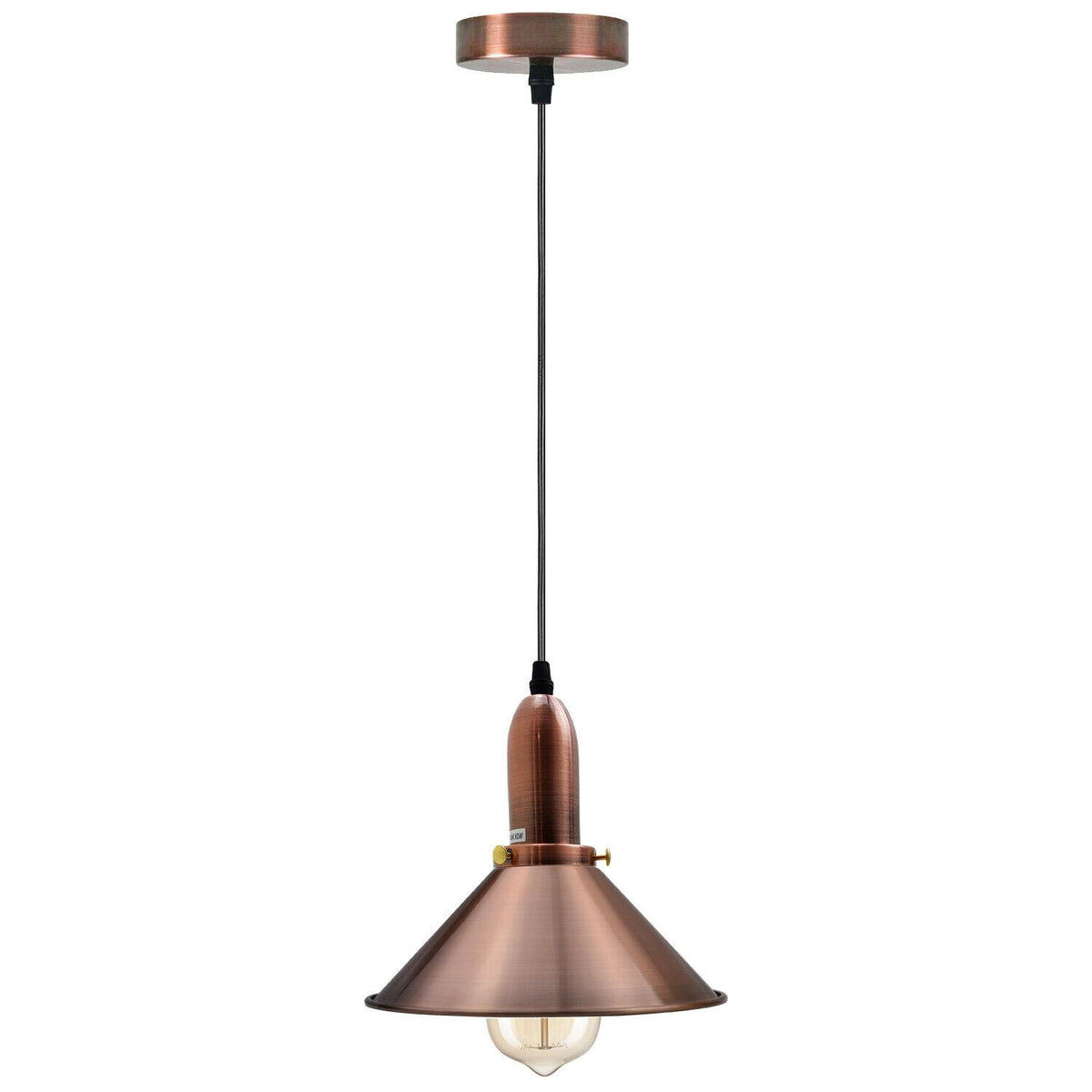 Industrielle Retro-Kupfer-Metallkegelform-Schatten-Innendecken-Pendelleuchte-Armatur