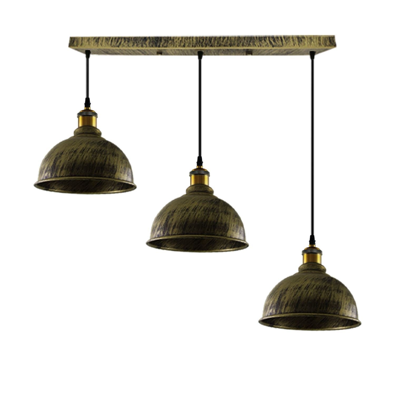 Vintage Industrieller gebürsteter Kupfer Indoor Hängende verstellbare Pendelleuchte Metall Becherkäfig Deckenleuchter für Bar, Keller, Schlafzimmer, Wintergarten